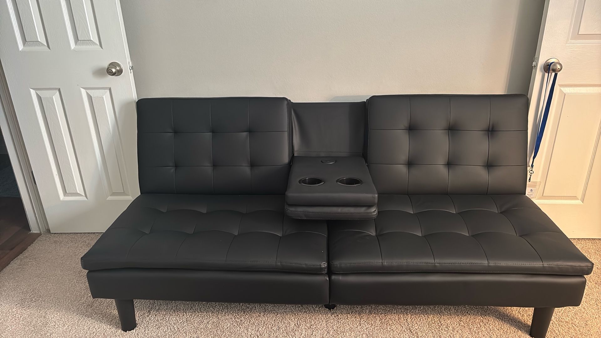 Futon Leather Couch