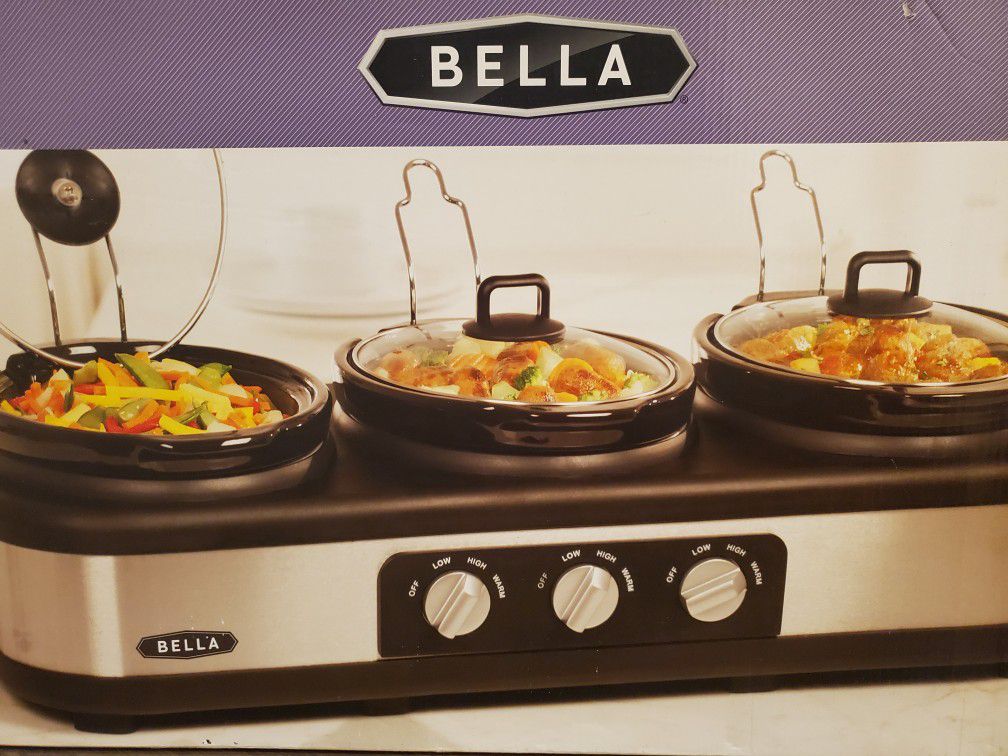 Bella Triple Slow Cooker Buffet and Serve