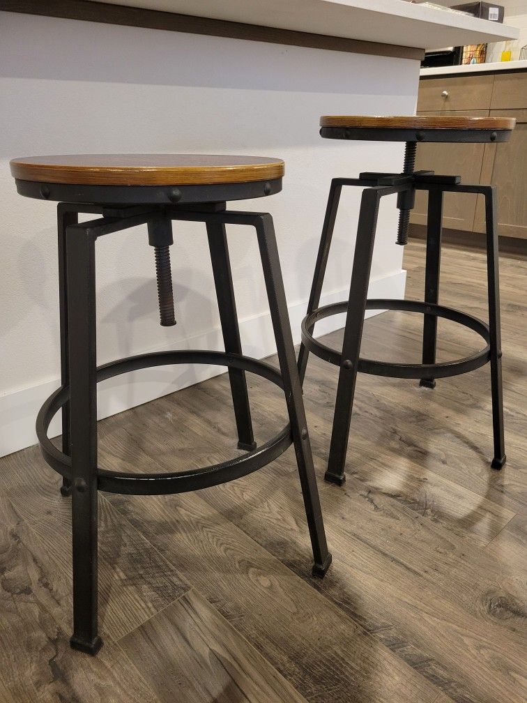 Swivel Bar Stools Pair