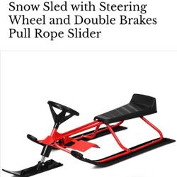 Snow Sled W/Steering Wheel