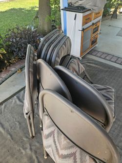 9 folding chairs
