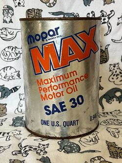 Vintage MOPAR MAX Oil Can Sealed