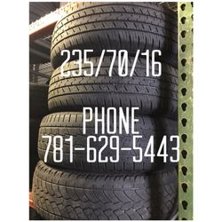 Used Tire For Sale 235/70/16 $45 each free mounting and Balancing