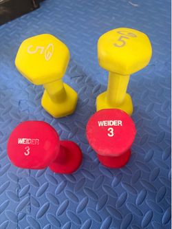 Neoprene Dumbbell Set – 3 lb & 5 lb Pairs – Great Condition