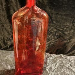 Red Viking Glass Bottle