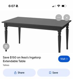IKEA Ingatorp Dinning Table w/ Leaf