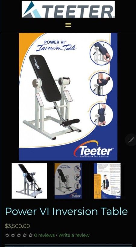 ウエイトトレーニング Teeter Power VI Inversion Table Promoting Management and Leadership - HealthManagement.org