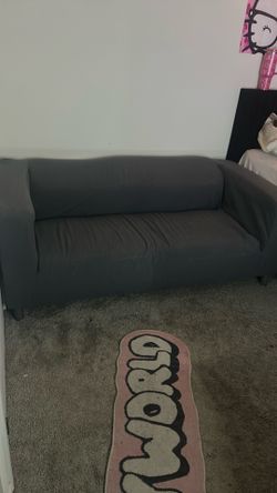 dark grey ikea klippan couch