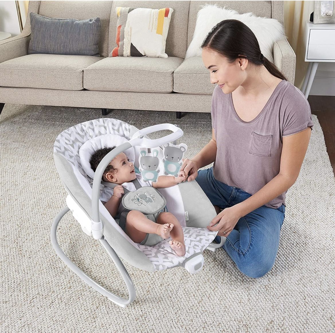 Ingenuity 2in1 Compact Baby Swing & Rocker
