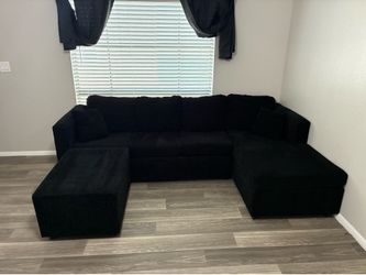 Black sectional couch