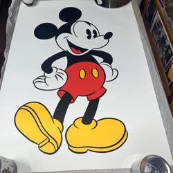 DISNEY VINTAGE Walt Disney Studios Mickey 27 1/2”x19 3/4” Numbered Lithograph 