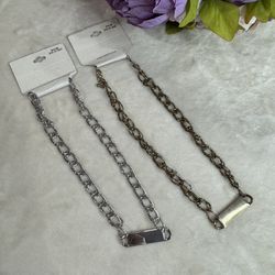 NWT Silver and Gold Chain Necklaces