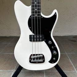 G&L Tribute Fallout Short Scale Bass Guitar - Olympic White
