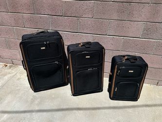 3-piece matching black luggage set $40