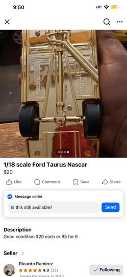 1/18 Scale Ford Taurus Nascar