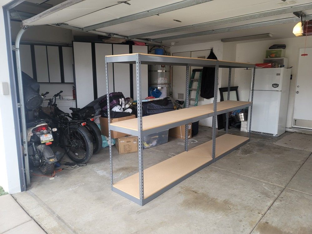 Shelving 96 in W x 24 in D Industrial Boltless Garage Warehouse Storage Racks Better Than Homedepot Lowes And Costco Delivery Available