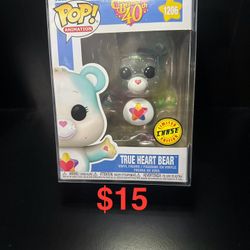 Funko Pop True Heart Bear Funko Pop Chase Edition #1206 Care Bear 40th