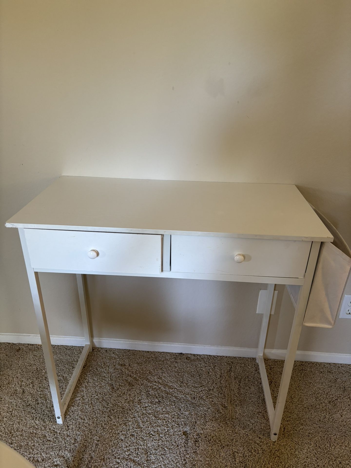 small white desk