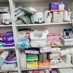 Wipe Warmer, Bottle Warmer,  Diaper Genie,  Bottles,  Sterilizer,  & Diapers 