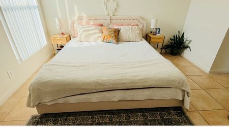 King size bed frame with drawers
