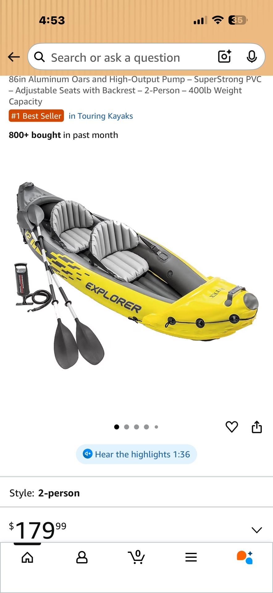 Explorer Inflatable Kayak 