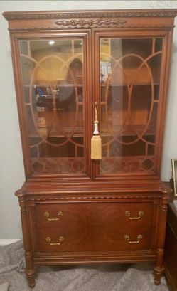 Wood china cabinet