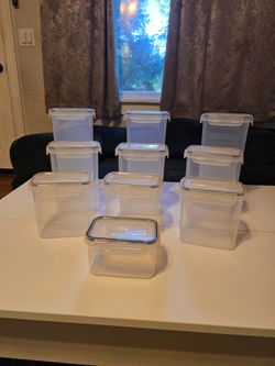 Clear Plastic Food Storage Containers with Locking Lids
