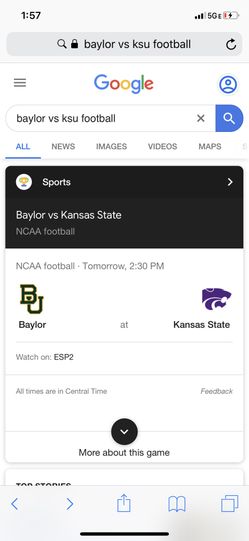 2 KSU Kansas state vs Baylor football tickets