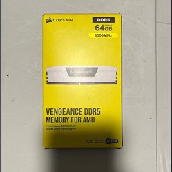 *Rare* Corsair Vengance 64gb (32x2) DDR5  ***NON RGB WHITE*** 