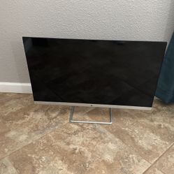 HP - 31.5" LED Full HD FreeSync Monitor - Silver & Black 