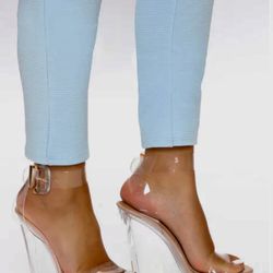 Fashion Nova Clear Platform Heels