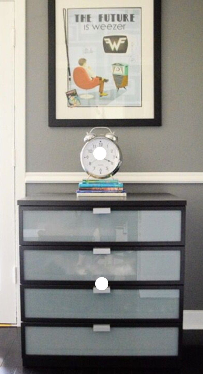 IKEA HOPEN 4 Drawer dresser 2 available. DARK BROWN FINISH