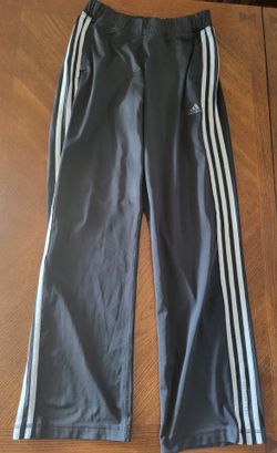 👖 Adidas Women’s Medium Black 3-Stripe Track Pants Athletic Straight Leg