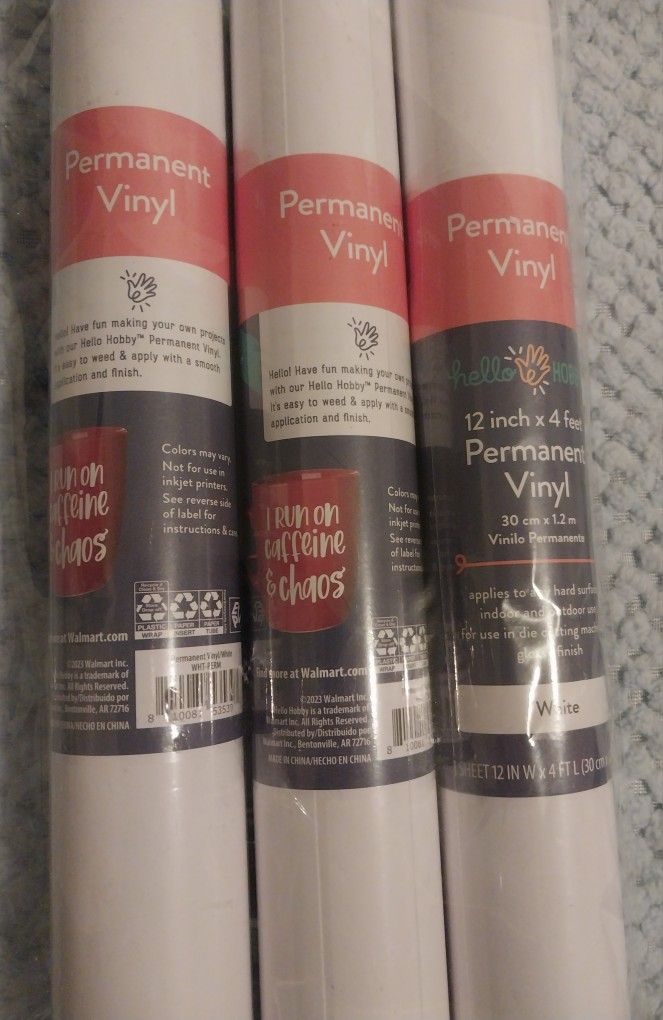 Permanent Vinyl (White Only) New