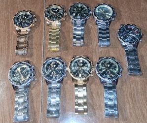 Lot of 9 Men's Chronograph-Style Watches