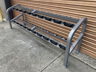 Cybex Commercial 10 Pair Prostyle / 15 Pair Hex Dumbbell Rack