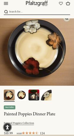 Pfaltzgraff Painted Poppies dish set
