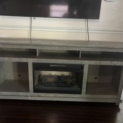 Entertainment Center with Electric Fireplace