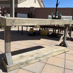Rustic Pine Wood Console Entryway Sofa Table Handmade / Homemade 