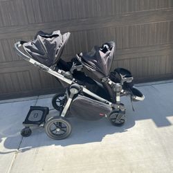 Baby Jogger City Select Double Stroller with Glider Board + Accessories 