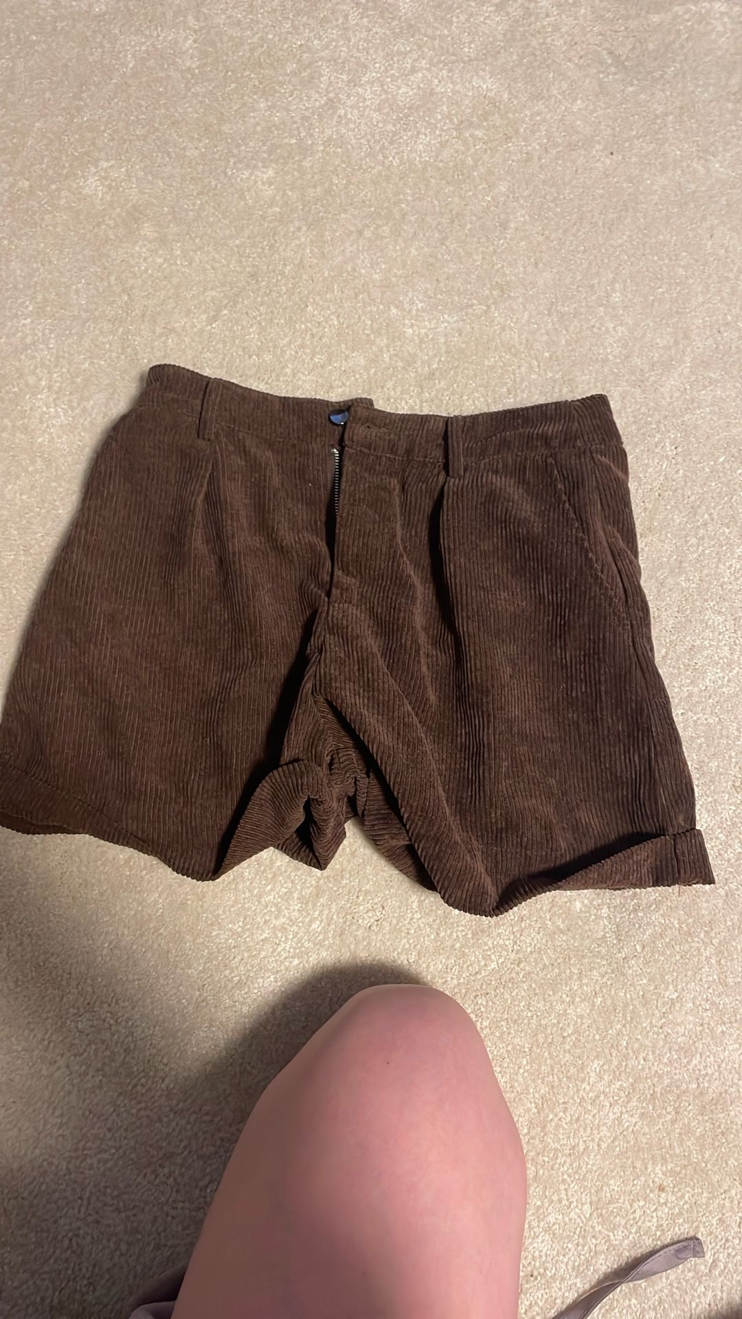 Brown Corduroy Shorts NEVERWORN