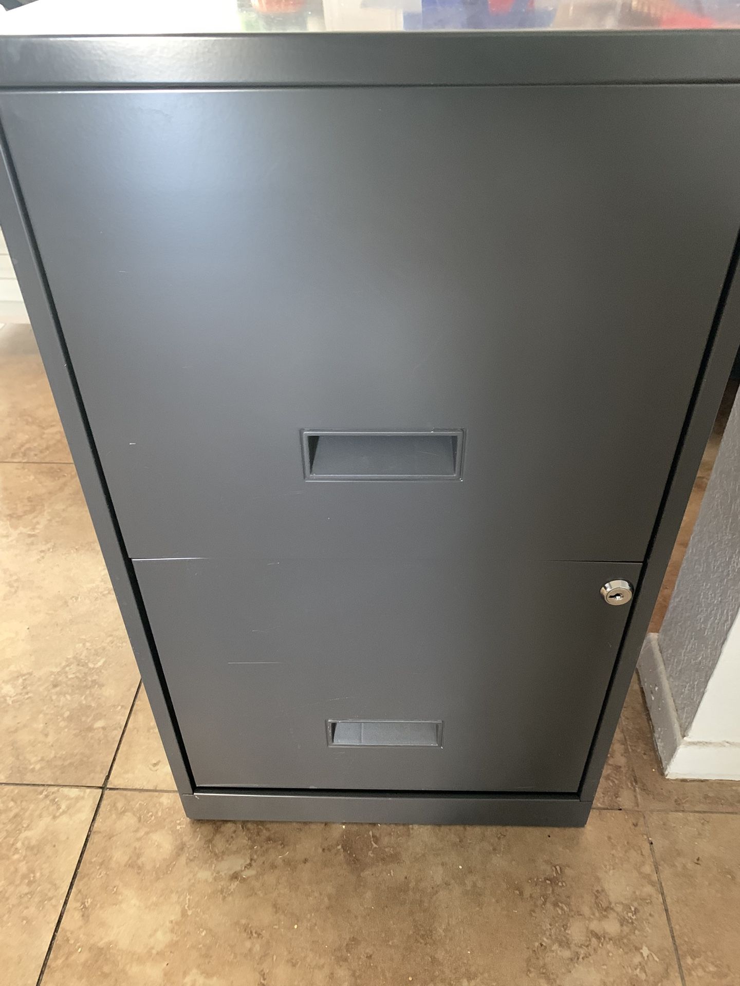 Two Drawer Filing Cabinet With No Keys - $20