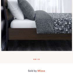 IKEA Trysil Full Size Bed Frame & MORGEDAL Foam mattress, firm/dark gray, Full