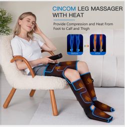 CINCOM Leg Massager With Heat, Air Compression for Circulation With 3 Heats 3 Modes 3
