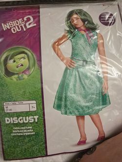 Disney Inside Out 2 Disgust Child Costume Size M (7-8)