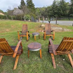 Adirondack Chairs and side tables