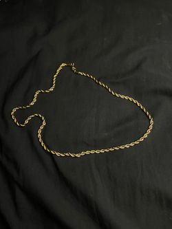 Rope chain 18k gold plated