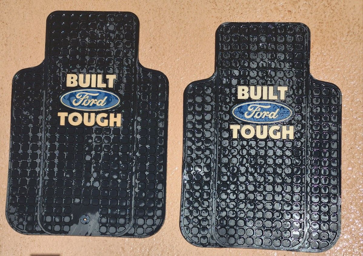 Pair BUILT FORD TOUGH Floor Mats.