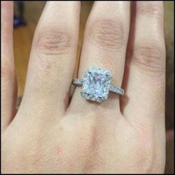 Sterling Silver Topaz Ring Women’s Jewellery Accessories Size 7.5 8.5 