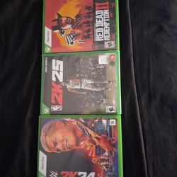 2k25 Red Dead Redemption 2 ,WWE2K24 Xbox 1 game's